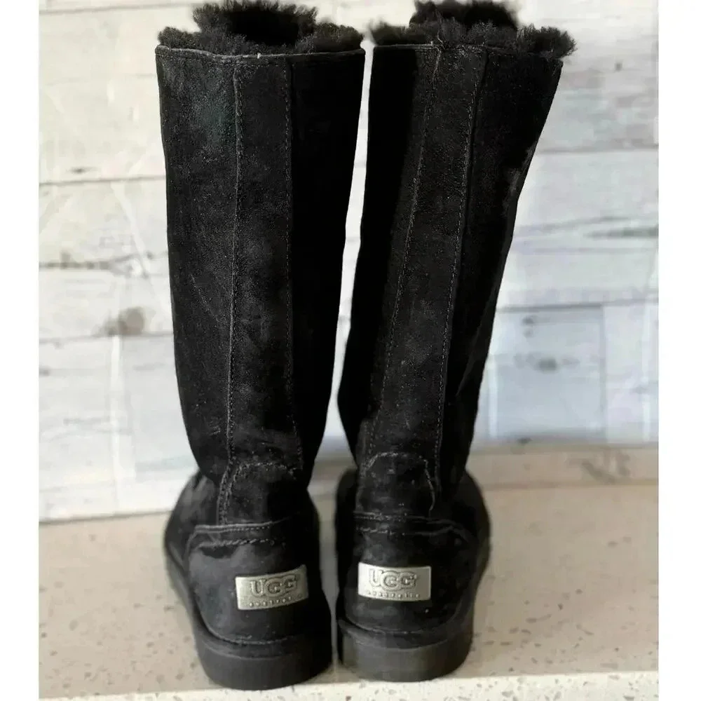 UGG Australia Women's Appalachin Boot Black Suede Size 7
